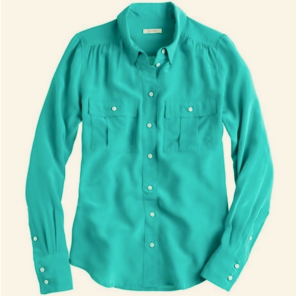 J. Crew Silk Blythe Blouse - Picture 2 of 8